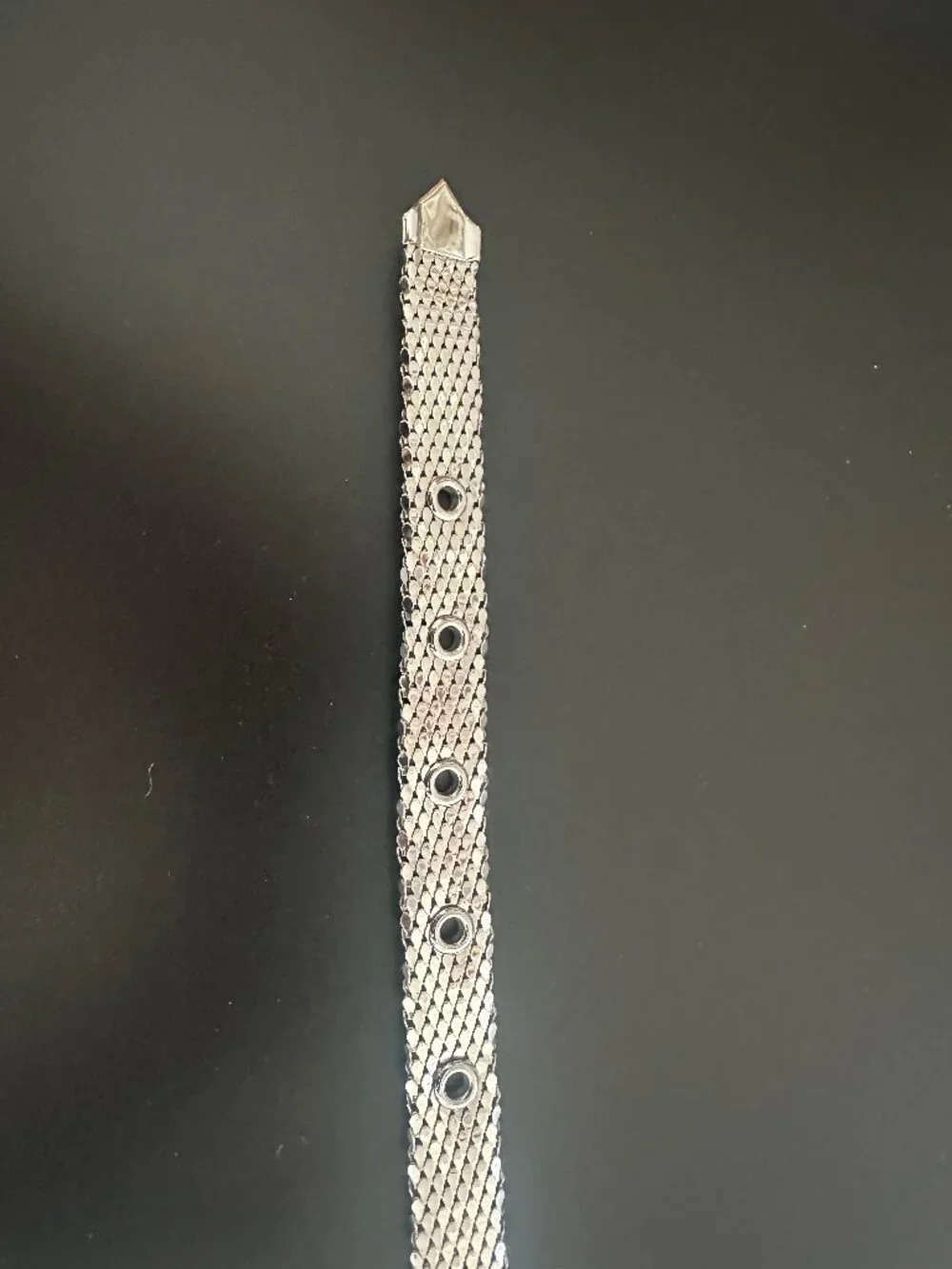 Vintage Whiting & Davis Silver Mesh Belt Disco Glam XS 24-28.5